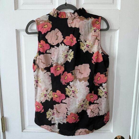 J.Crew Multi Floral Sleeveless Blouse Womens Size 6 - Picture 6 of 7